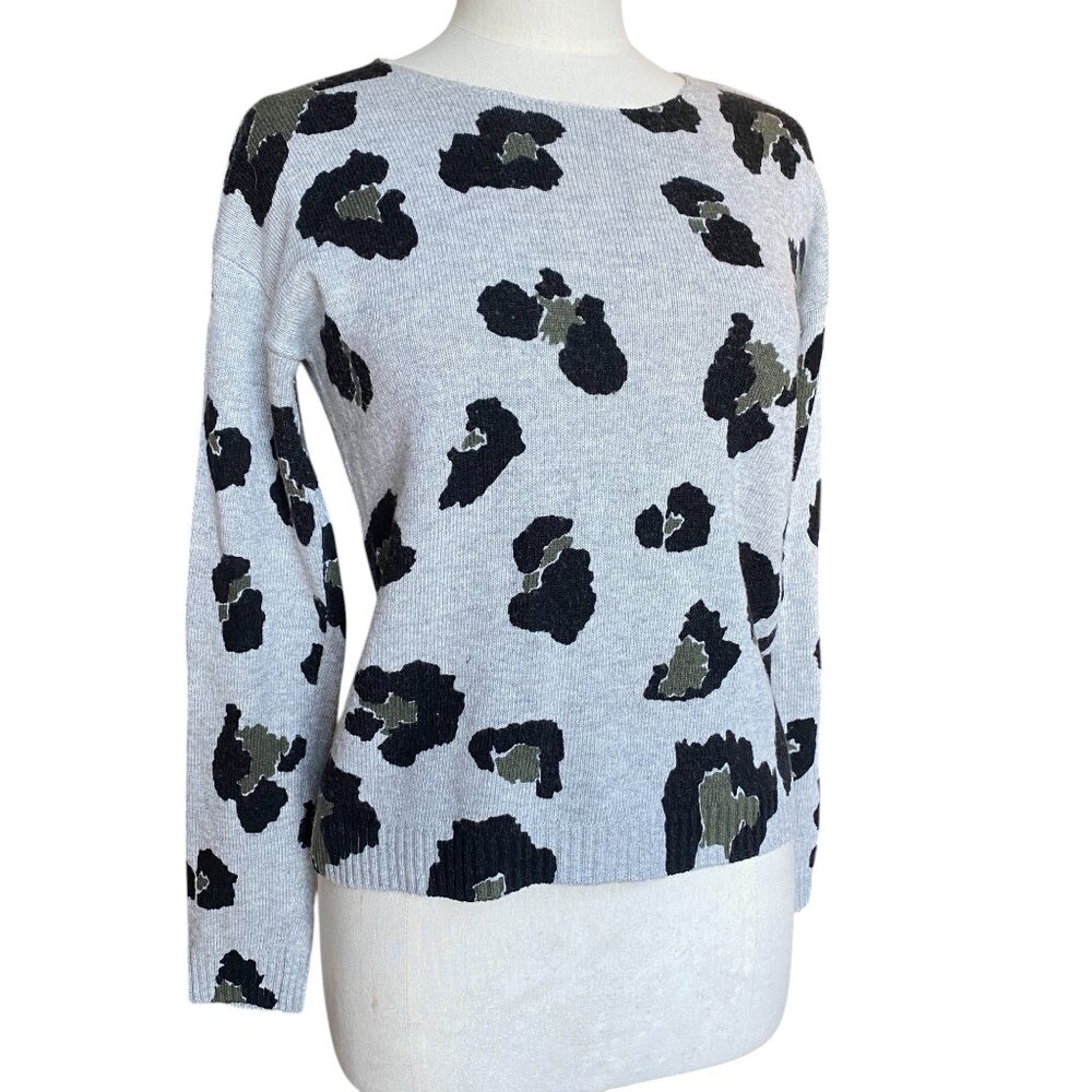 Gerry Weber Cashmere Blend Snow Leopard Print Sweater Quiet Luxury Mobwife-4